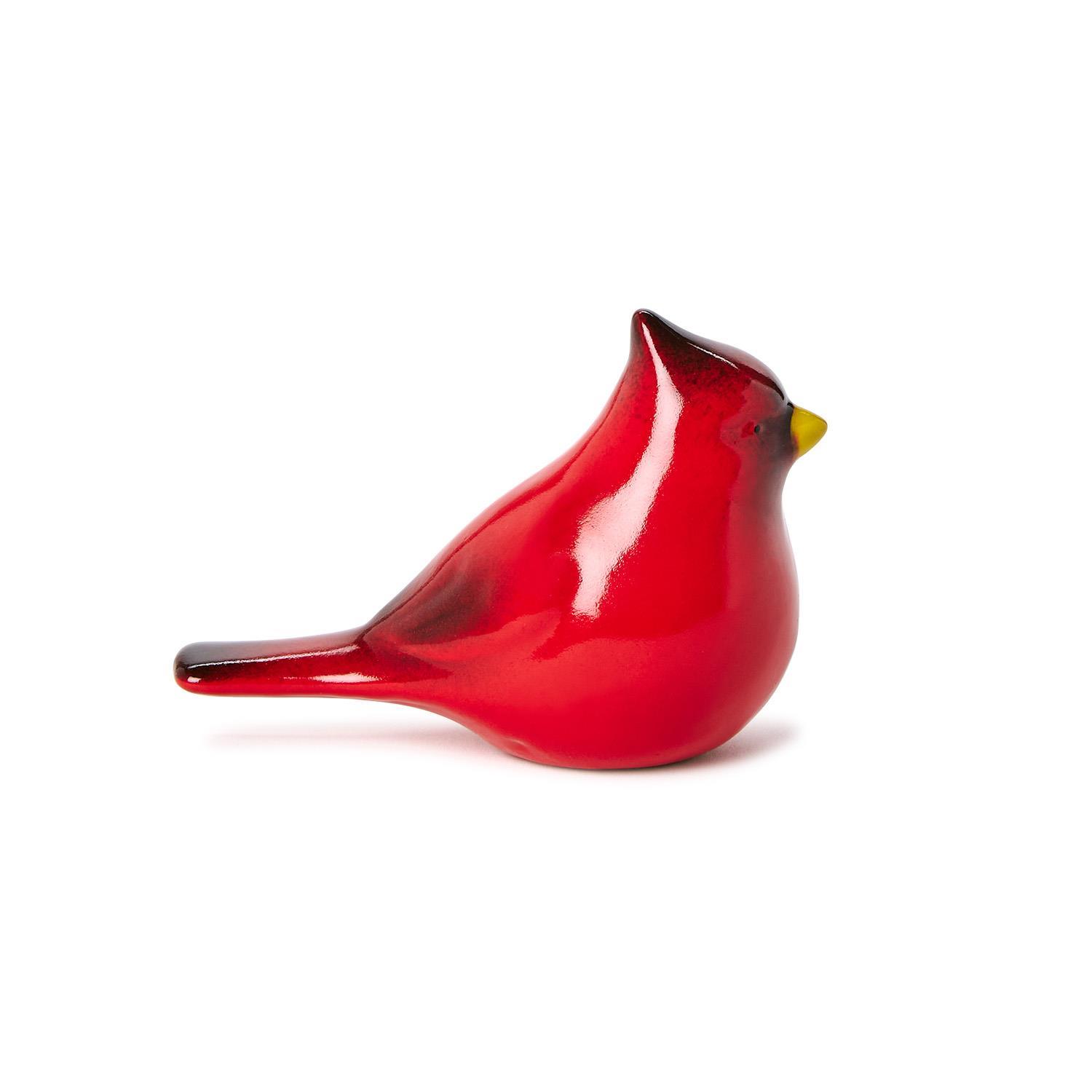 Red Cardinal 18 Pc Hand-Painted Sculpture Holiday Decor Unit