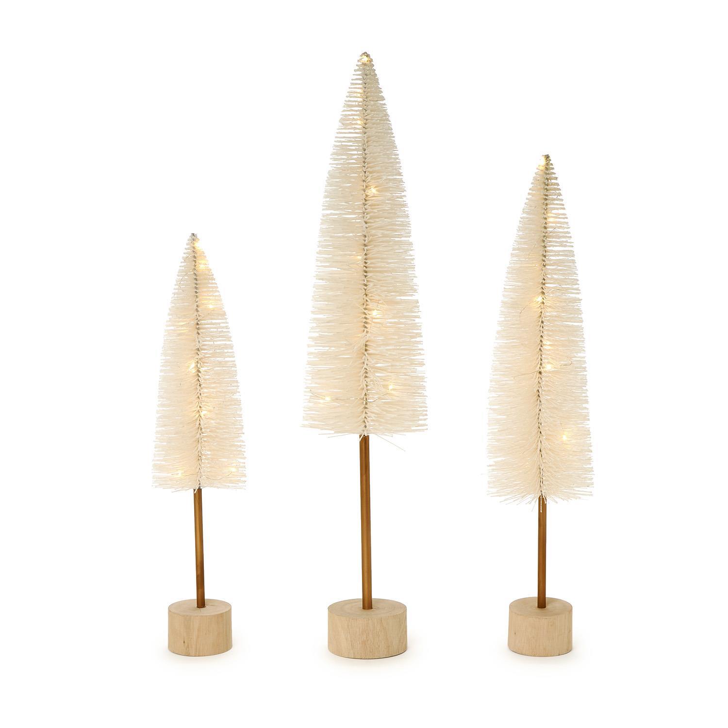 Natural Holidays Set of 3 Pre-Lit Large Trees