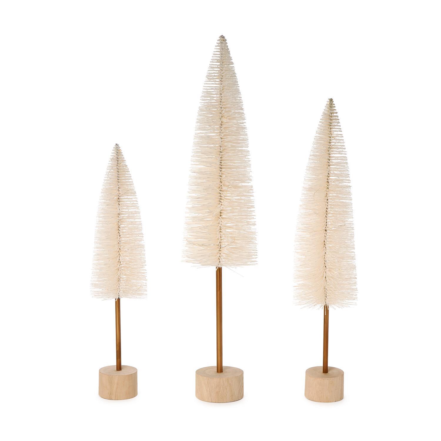 Natural Holidays Set of 3 Pre-Lit Large Trees