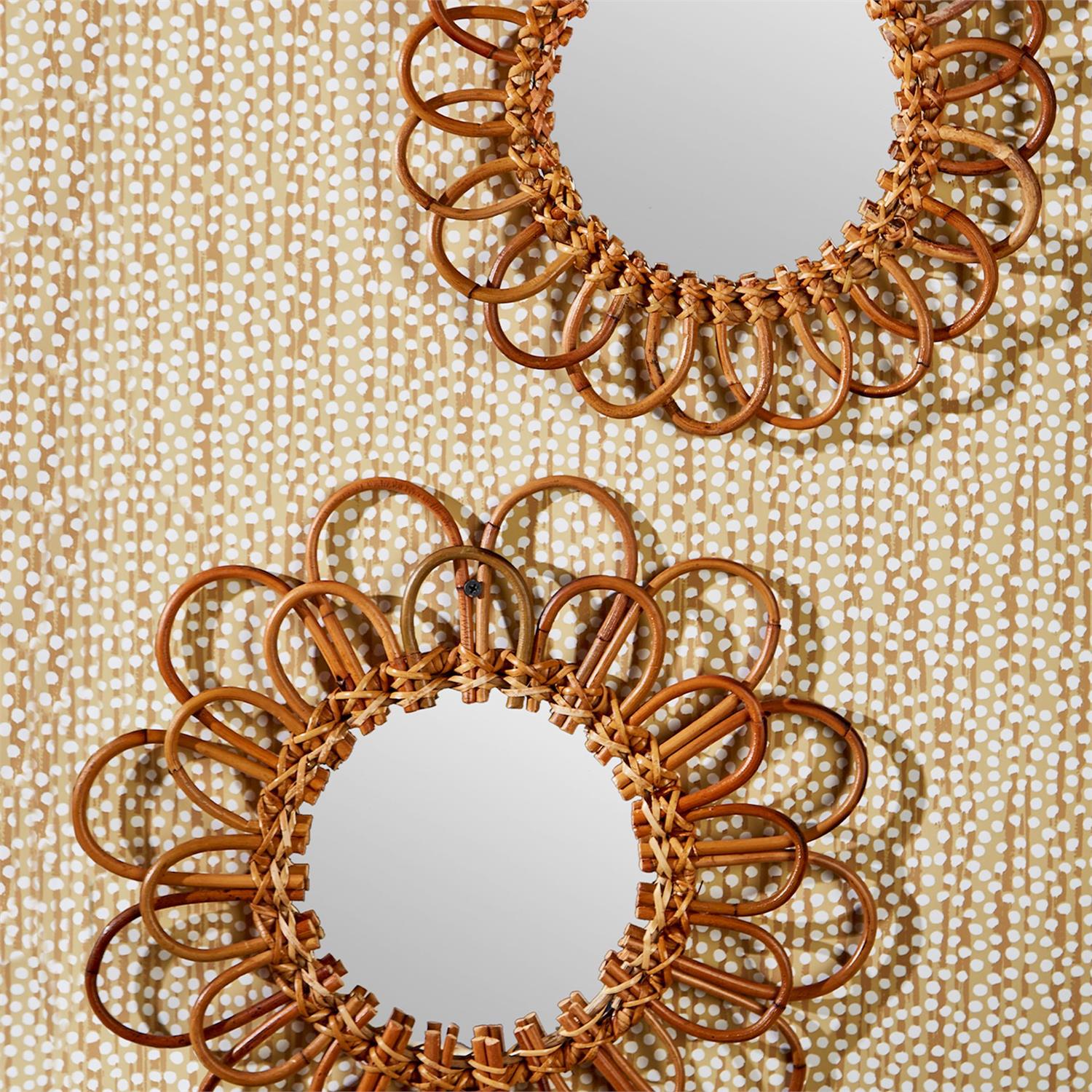 S/5 Natural Rattan Mirror