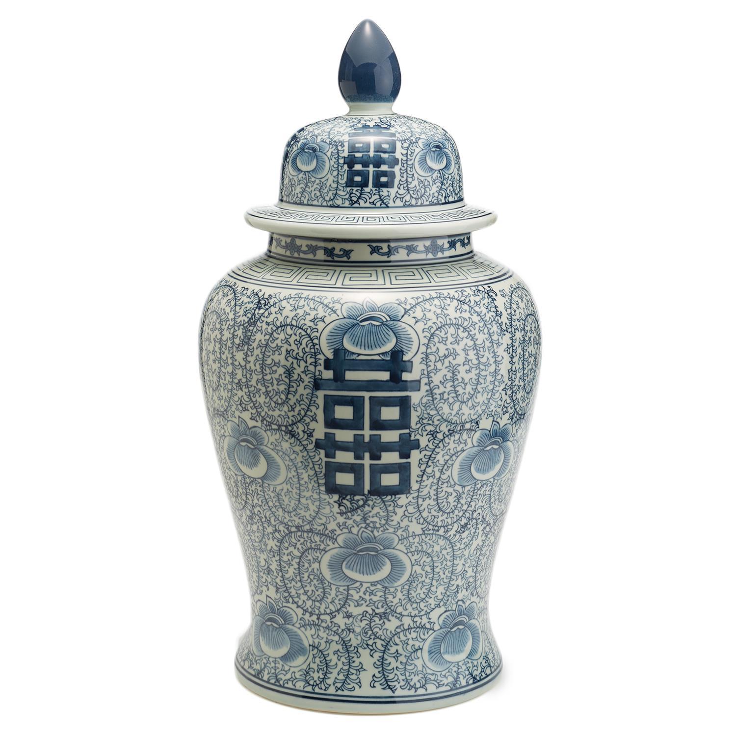 LG Blue & White Double Happiness Jar
