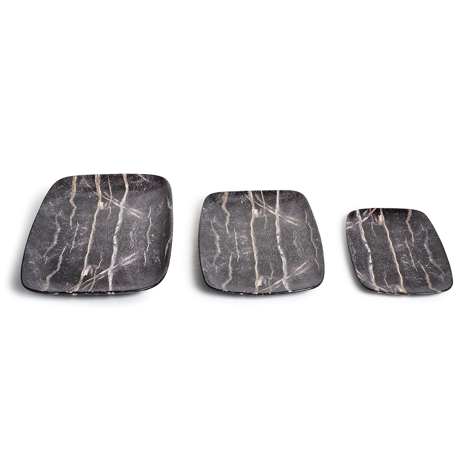 S/3 Faux Wood Platter
