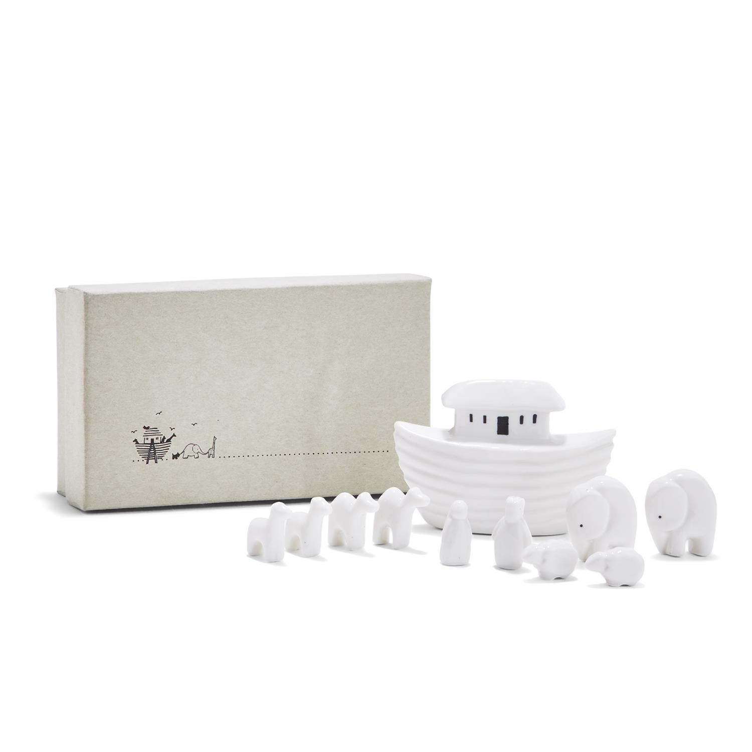 11 Pc Miniature Noah's Ark Set in Gift Box
