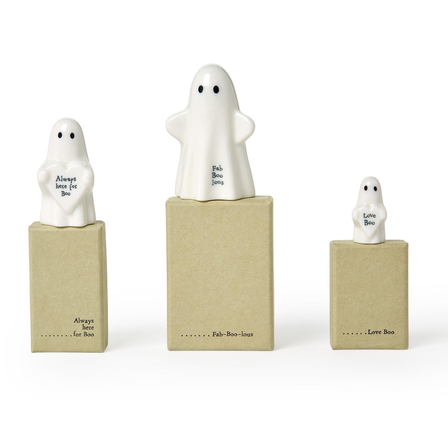 Boo Set of 3 Standing Ghost in Gift Box Includes 3 Designs