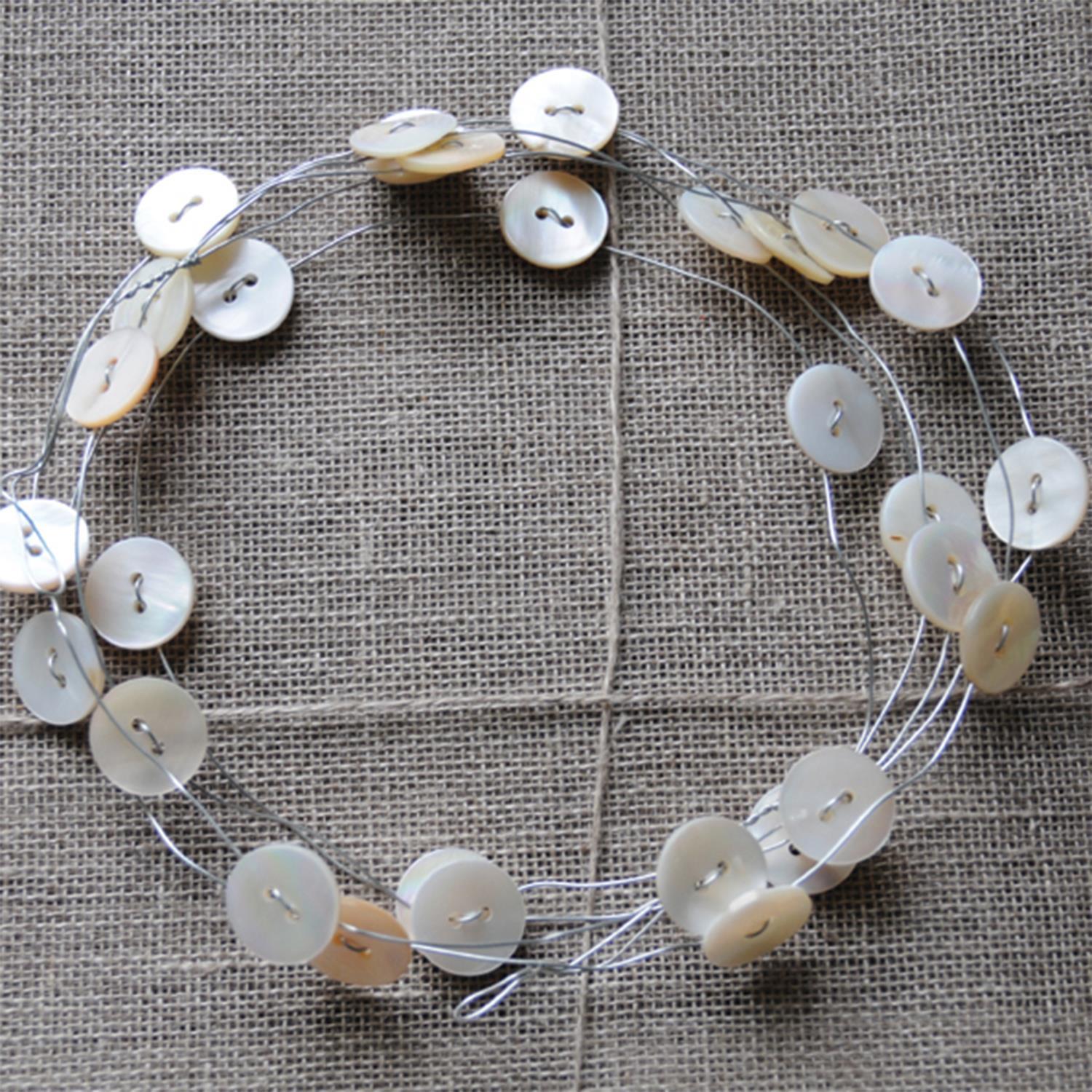 Cream Button Garland