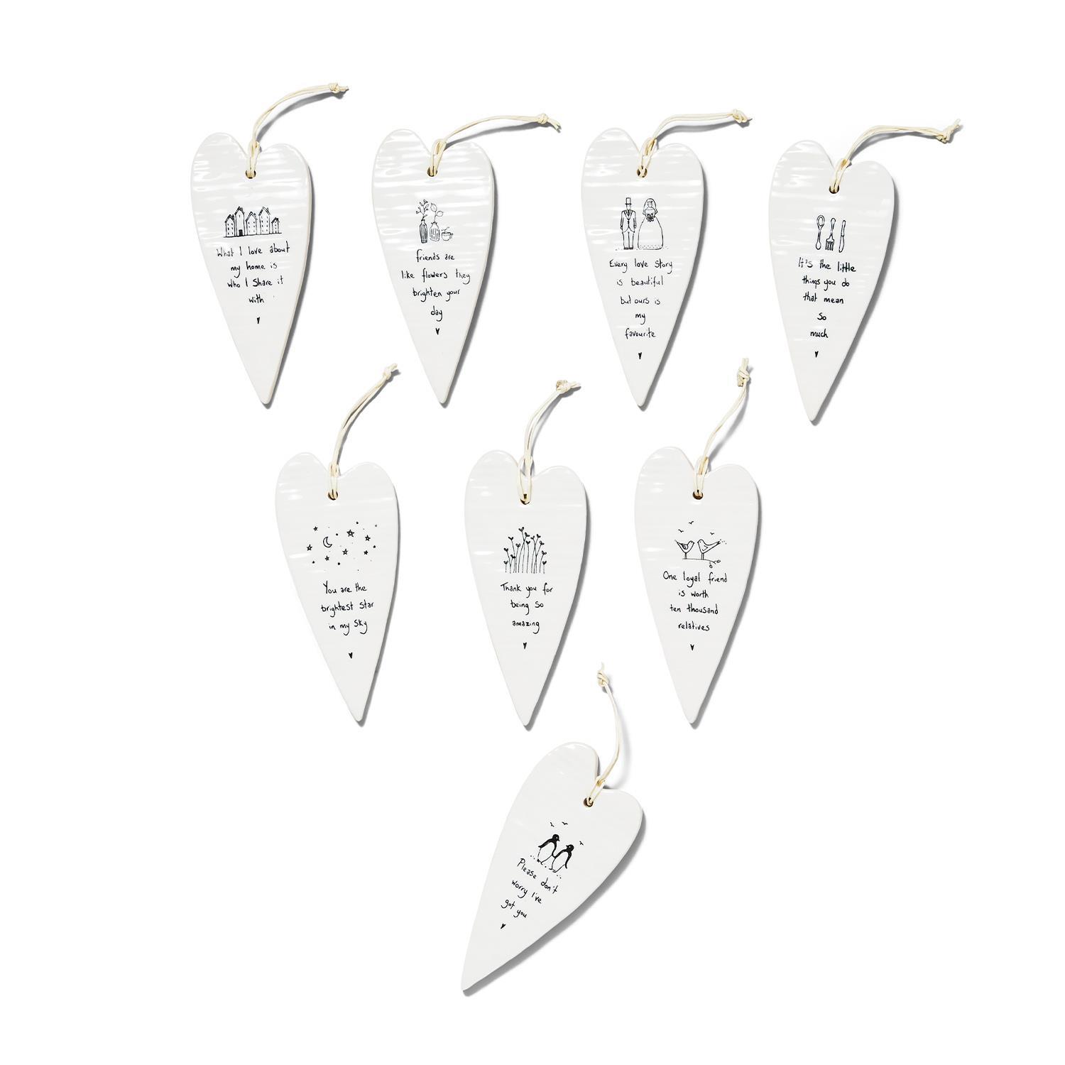 40 Pc Heart Hanging Tag Un W/Countertop Display Incl 8 Designs