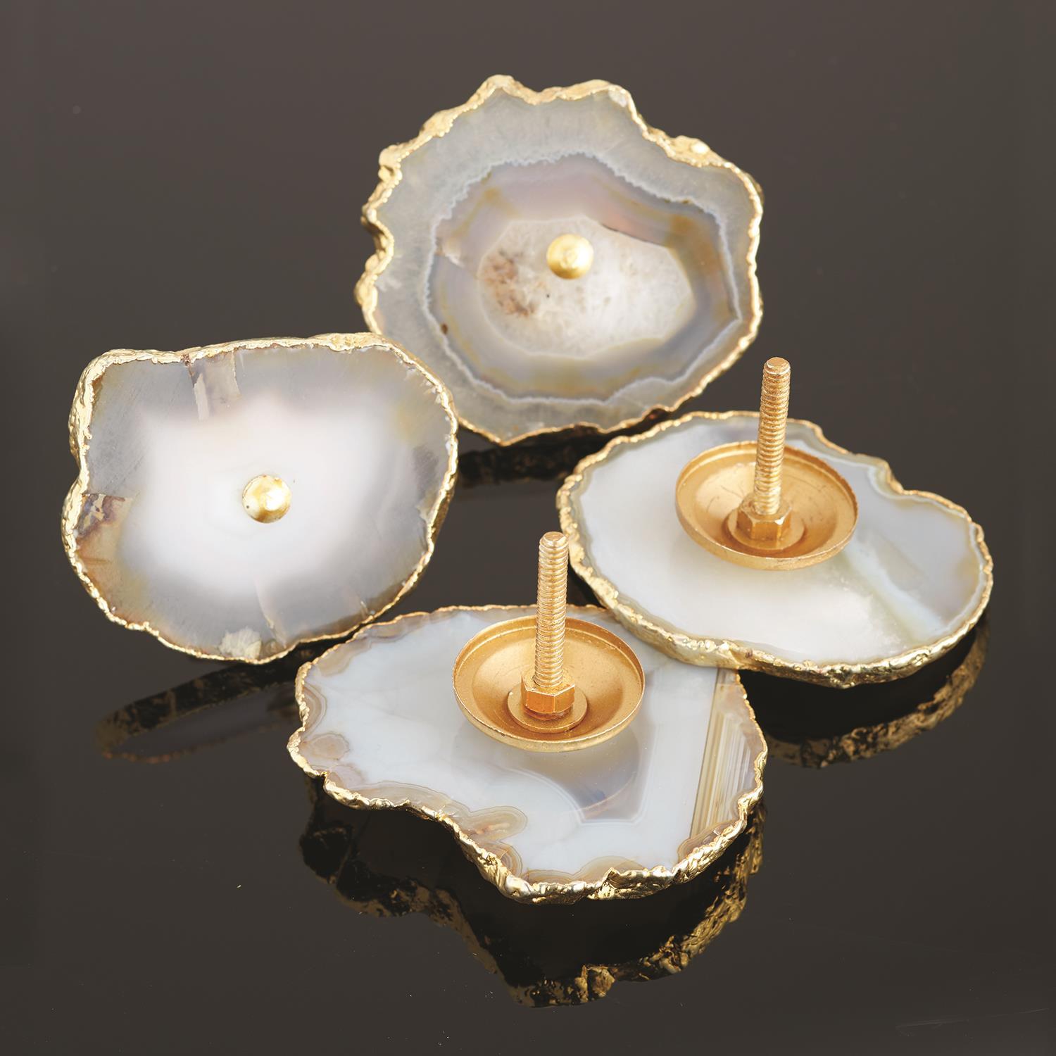 Genuine Agate Drawer Pulls Genuine Agate/Iron