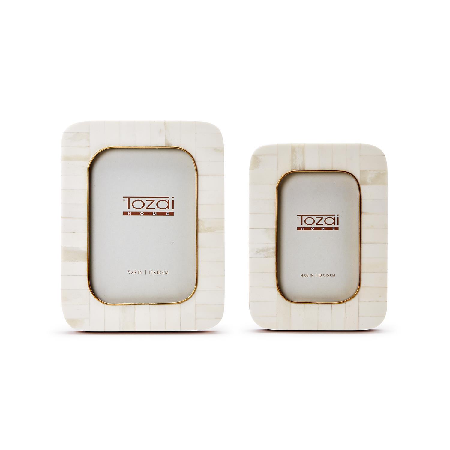 S/2 Mosaic Round Edge Photo Frame
