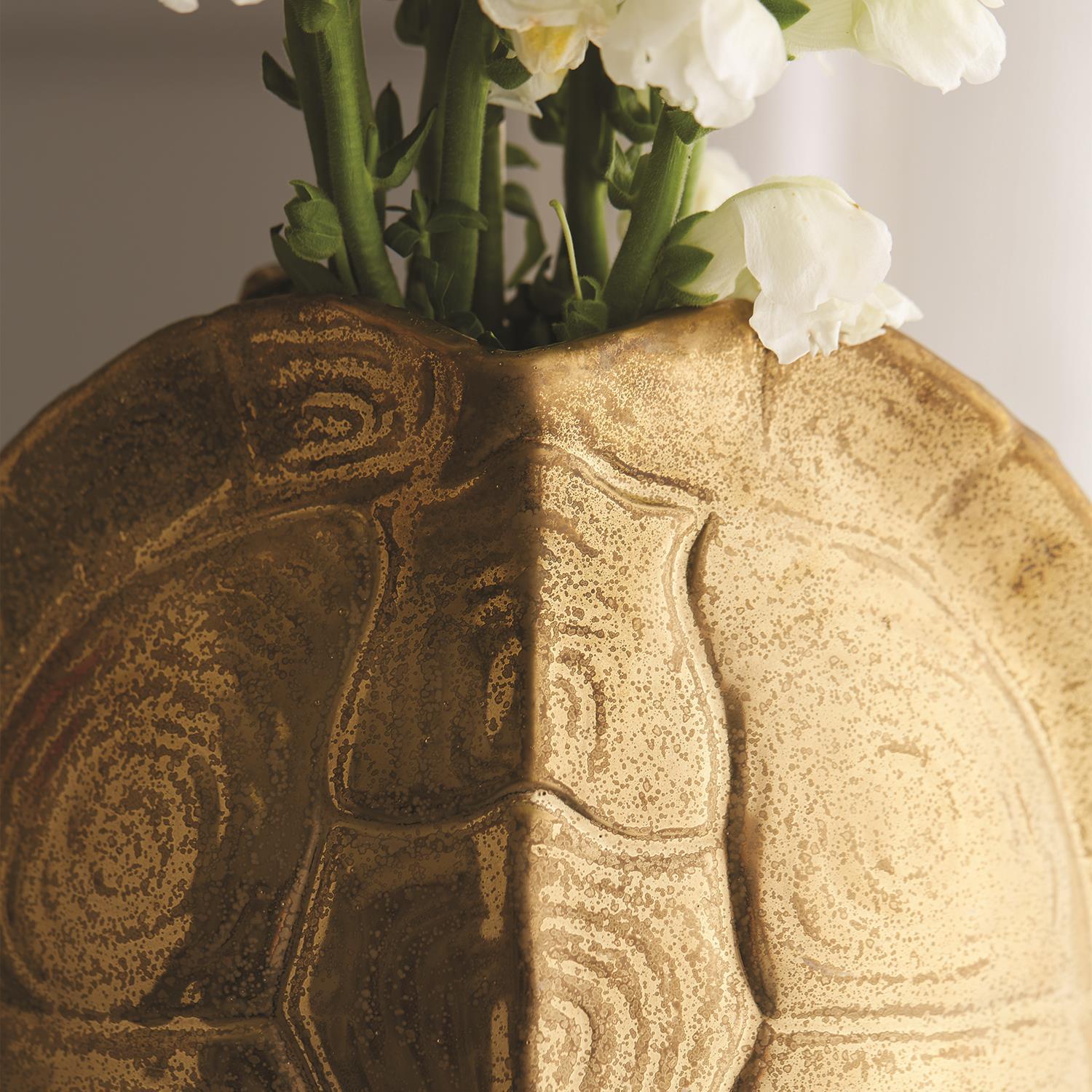 Bronze Turtle Shell Vase