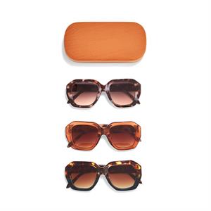 Oversized Sunglasses with Wood Case Assorted 3 Colors display picture 3