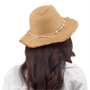 Straw Sun Hat with Seashell Accent display picture 1