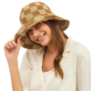 帽子 RAFFIA BUCKET HAT SUBLIME/サブライム】COLOR RAFFIA BUCKET HAT（SB251-04