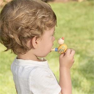 24 Pc Hand-Crafted Wooden Bird Whistle Unit with Display