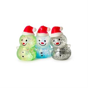 Frosty 30 Pc Squishy Glitter Snowman Toy Unit with Bucket Display