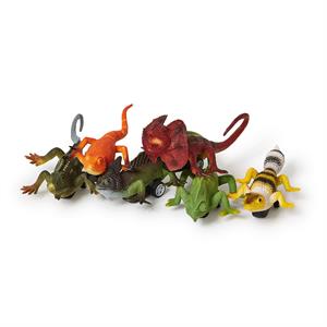 Zippy 30 Pc Pull Back Lizard Toy Unit with Countertop Display
