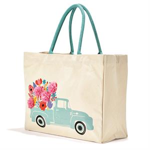 Flower Market Tote Bag Asst 2 Designs