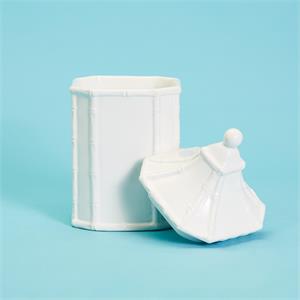 Faux Bamboo Pagoda Jar