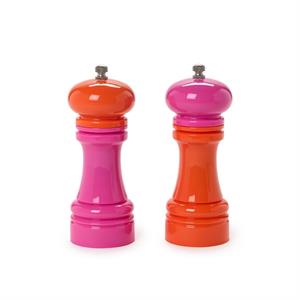 S/2 Color Pop Salt and Pepper Acrylic Grinder Mill in Gift Box