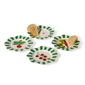 S/4 Vegetable Tidbit Plates