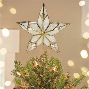 Mother of Pearl Hand-Crafted Double-Sided Tree Topper