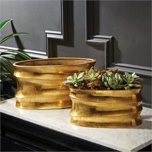 S/2 Gold Planter
