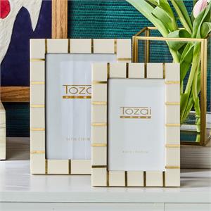 Lines S/2 Brass Lines Photo Frame