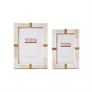 Bone and Brass S/2 Photo Frame