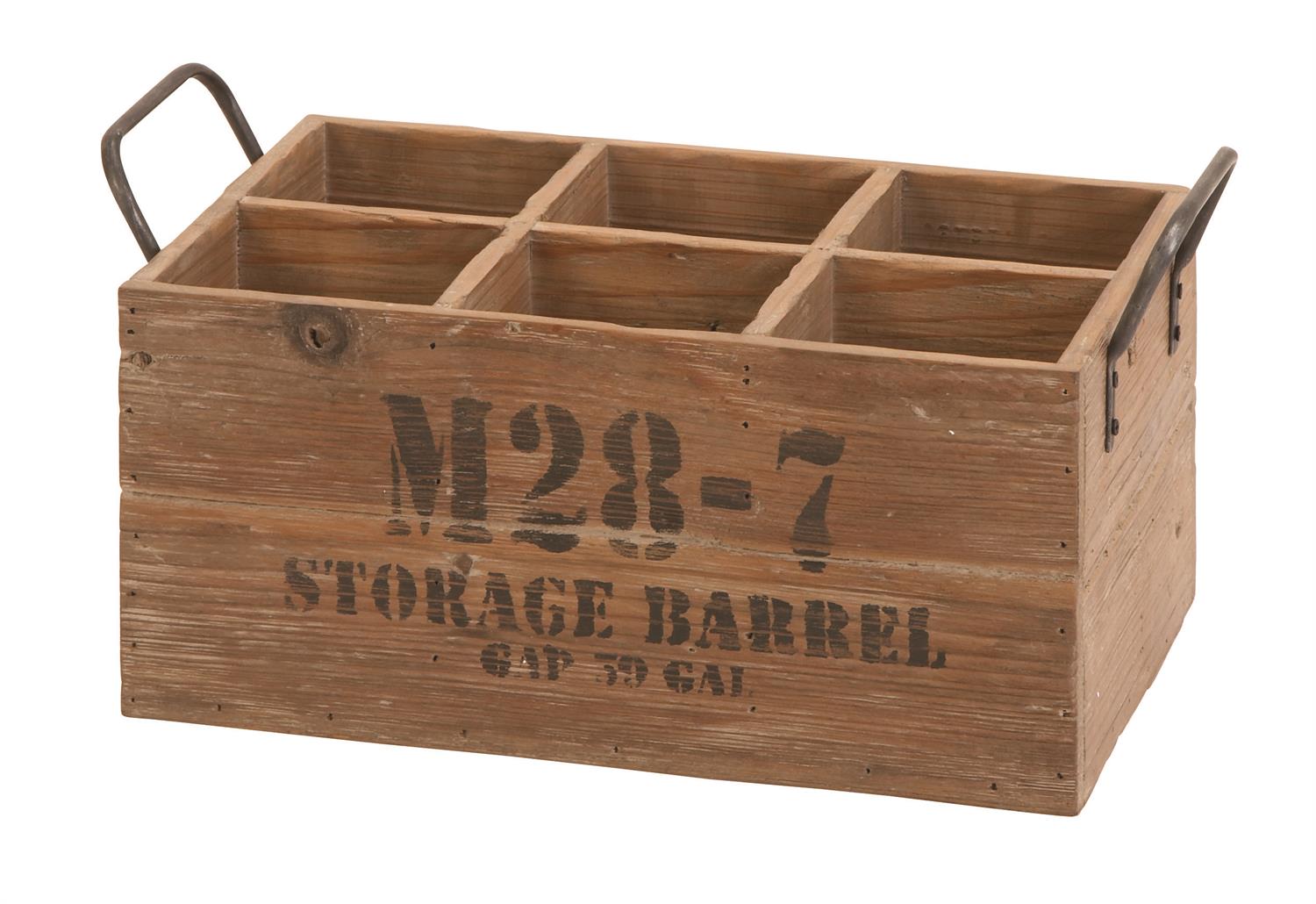 WOOD WINE CRATE 16"W, 8"H