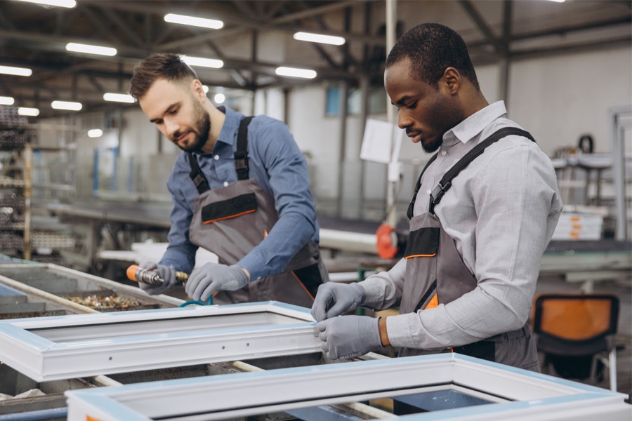 Step 3) workers continuing production knowing parts orders are automatically placed