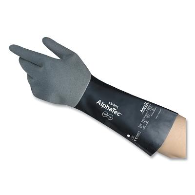 53-001 Chemical-Resistant Gloves, Size 10, Black/Gray