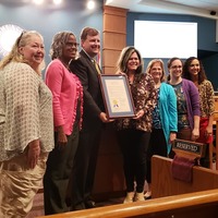 Wanda Radford (far left) had just came from receiving the NP Excellence Award from HCA/WFH! So Proud of our Group!!