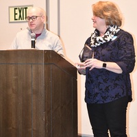 Presentation of KAPN Quality Excellence Award by Dustin Baker and Jayne Hermes 