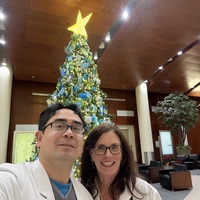 President Sam Realista and Wanita Patterson rounding together at Advent South. Nephrology and GI working side by side. 