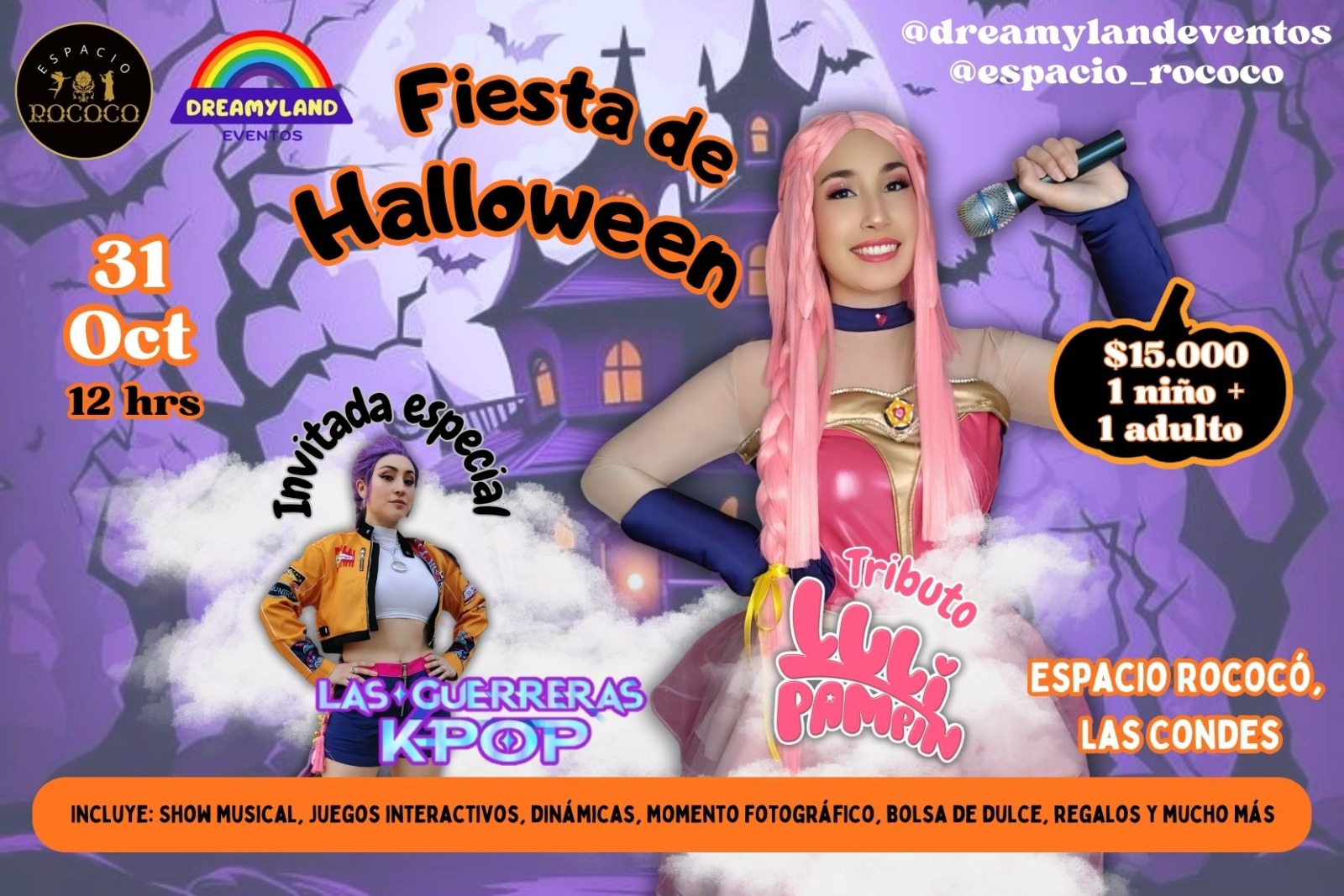 ¡Vive un Halloween mágico junto a nuestra Tributo de Luli Pampín!