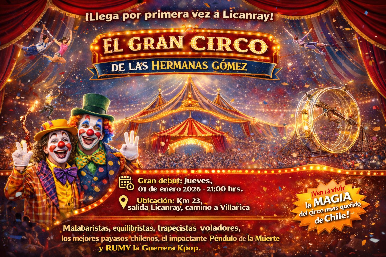 Circo Hermanas Gómez en Licanray