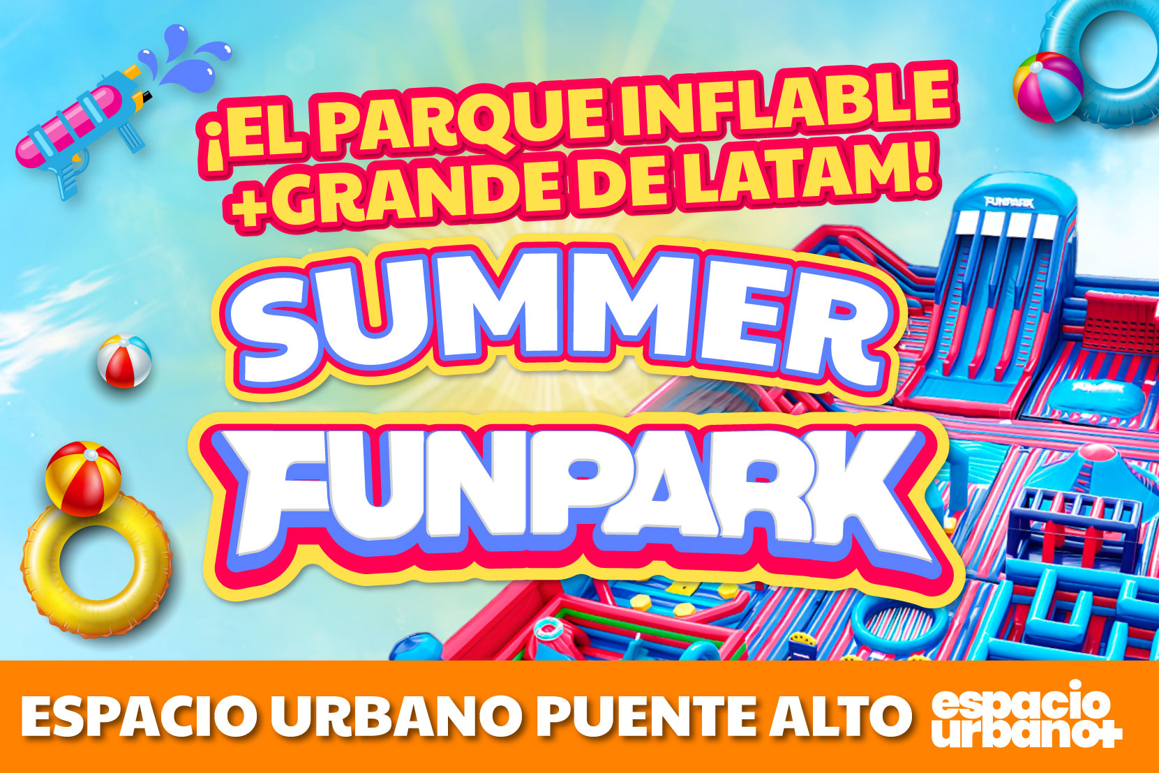 FUNPARK, La Experiencia Inflable Más Grande - Espacio Urbano Puente Alto