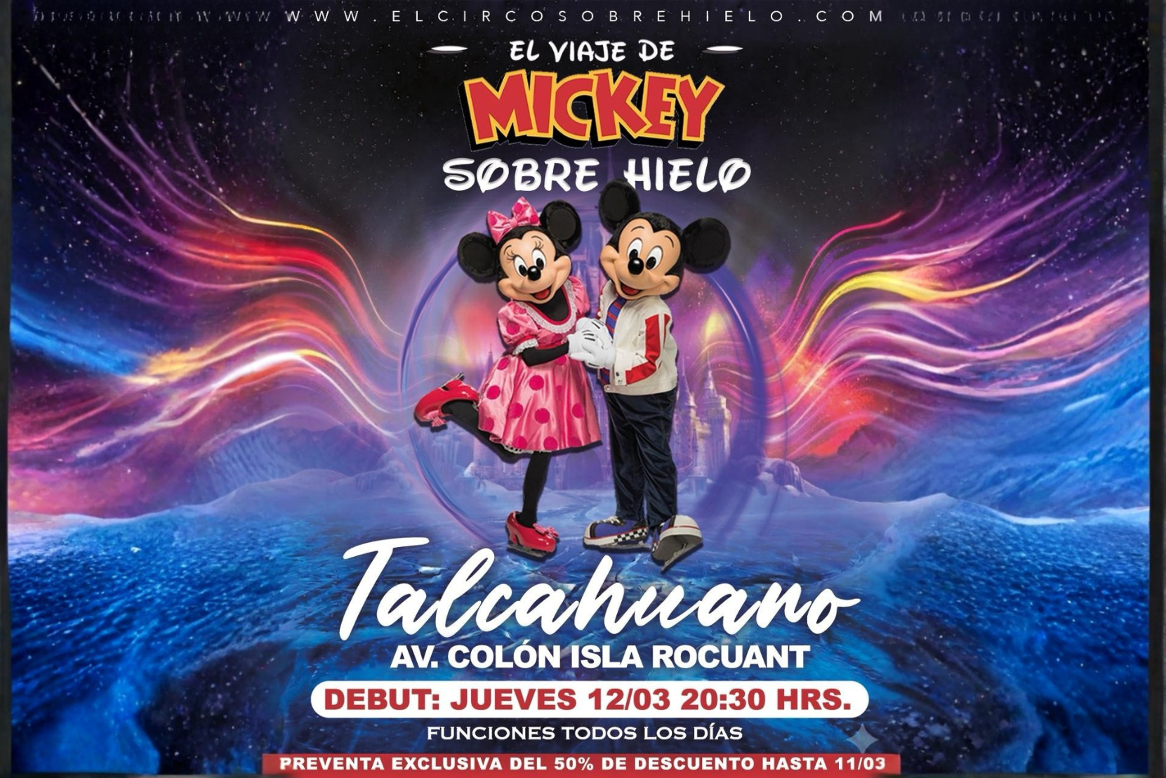 El Viaje de Mickey Sobre Hielo en Talcahuano