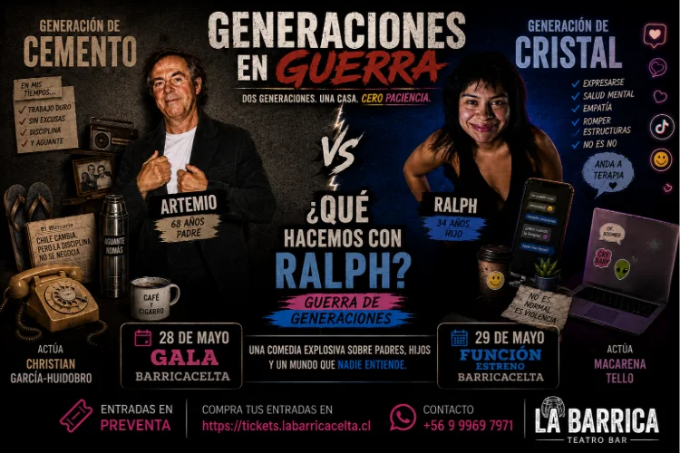 Stand Up GUERRA DE GENERACIONES. Cristián  García Huidobro, Maca Tello - 29 Mayo