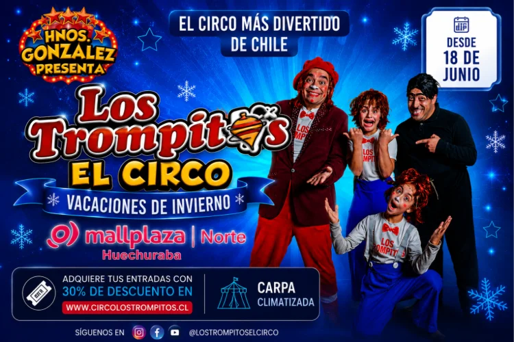 Vacaciones de Invierno con Los Trompitos el Circo en Mallplaza Norte