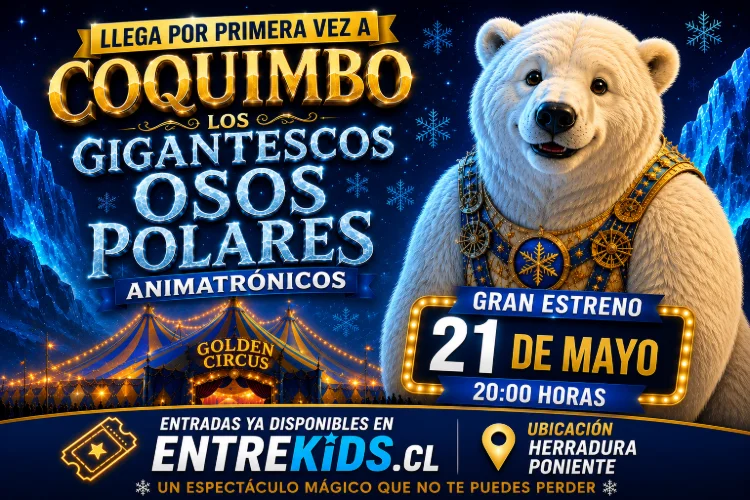 Gigantes Osos Polares en Coquimbo con New Golden Circus