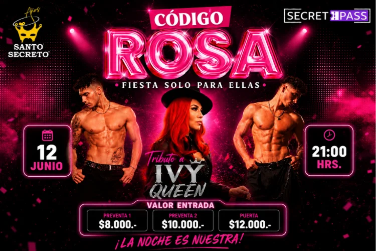 Código Rosa, fiesta solo para ellas - 12 de Junio