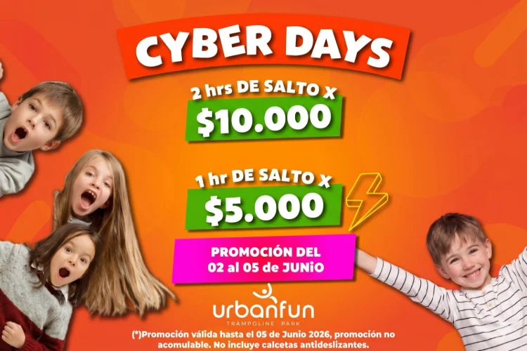 Cyber Days en Urban Fun - 2hrs de Salto