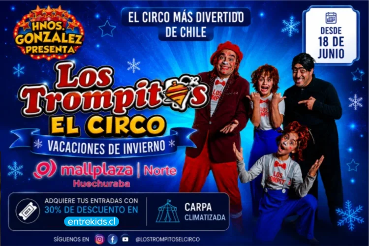 Vacaciones de Invierno con Los Trompitos el Circo en Mallplaza Norte