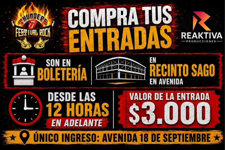 🎸🔥 Thunder Festival Rock llega a Osorno 🔥🎸 2 de Agosto