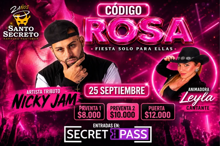 💗 Código Rosa: Fiesta Solo para Ellas 💗 25 de Septiembre