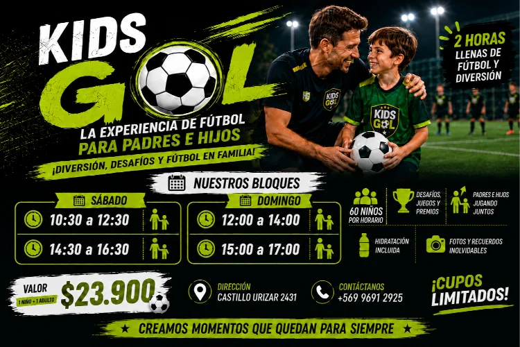 ⚽ Kids Gol: fútbol, desafíos y diversión en familia
