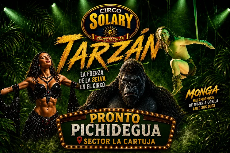 Circo Solary llega a Pichidegua con la Monga y Tarzán