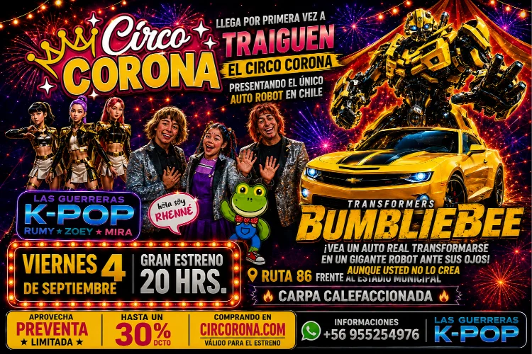 El Gran Circo Corona llega a Traiguén