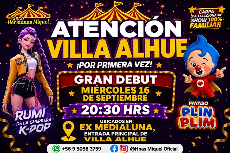 ¡Circo Hermanas Miquel llega a Villa Alhue!