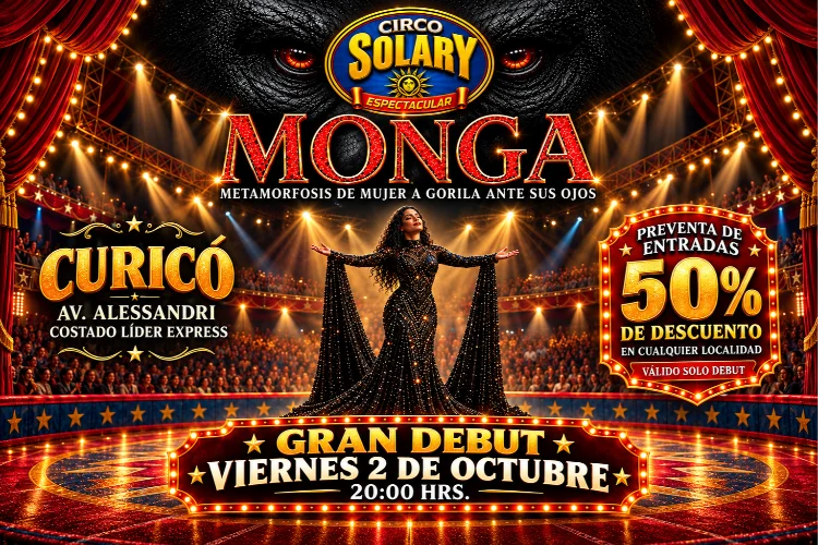 Circo Solary llega a Curicó con la Monga y Tarzán